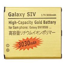High capacity 3380mAh Replacement Gold Battery For Samsung Galaxy SIV S4 i9500 i9502 i9508 for battery
