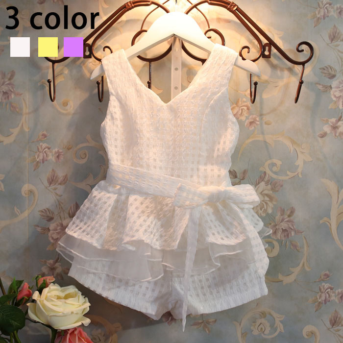 new 2015 spring summer v neck collar lace chiffon vest shorts 2 pcs kids clothes roupas