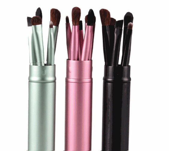 2015 New Fashion 5 PCS Pro Makeup Eyeshadow Brushes Set Cosmetic Tools Metal Holder TC0631