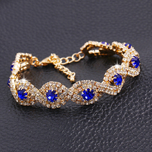 New Design hot sale Fashion Luxury Colorful gem Shiny rhinestones Cross Bracelet Statement jewelry Wholesale for