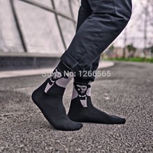 free shopping top sale high quality meias masculinas Autumn and winter funny Lincoln Harajuku socks male dress chaussette