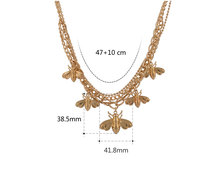 2015 Time limited Fine Jewelry Brand Jewelry Shiny Plated Honey Bee Shaped Pendant Chains Chunky Necklace