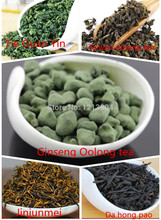 Free shipping 80g 5kinds combination oolong tea dahongpao tieguanyin Ginseng oolong tea Jinjunmei, 2 packages per sample=10 pack