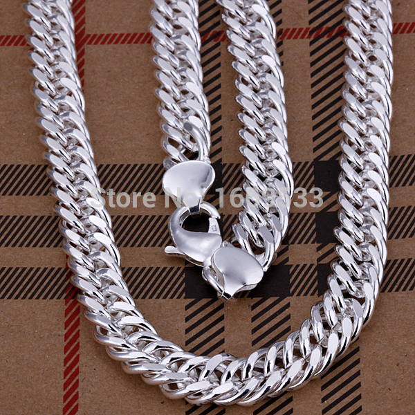 10MM Links chain men necklace factory price fashion trendy men s jewelry 925 sterling silver chain
