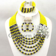 Fabulous Crystal Beads Nigerian Jewelry Set Wedding Pearl Jewelry Set New Design Jewelry Set Free Shipping