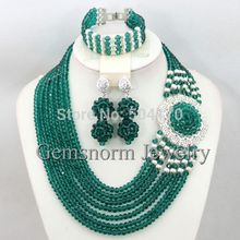 African Beads Crystal Jewelry Set 2015 Wedding Jewelry Sets Rhinestone Beads Set Free Shipping GS967