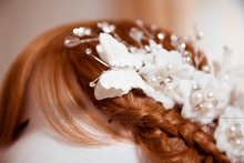 Bridal Crystal Hair comb Rhinestone wedding headpiece Flower clip for hair forehead jewelry wedding decoration fashion