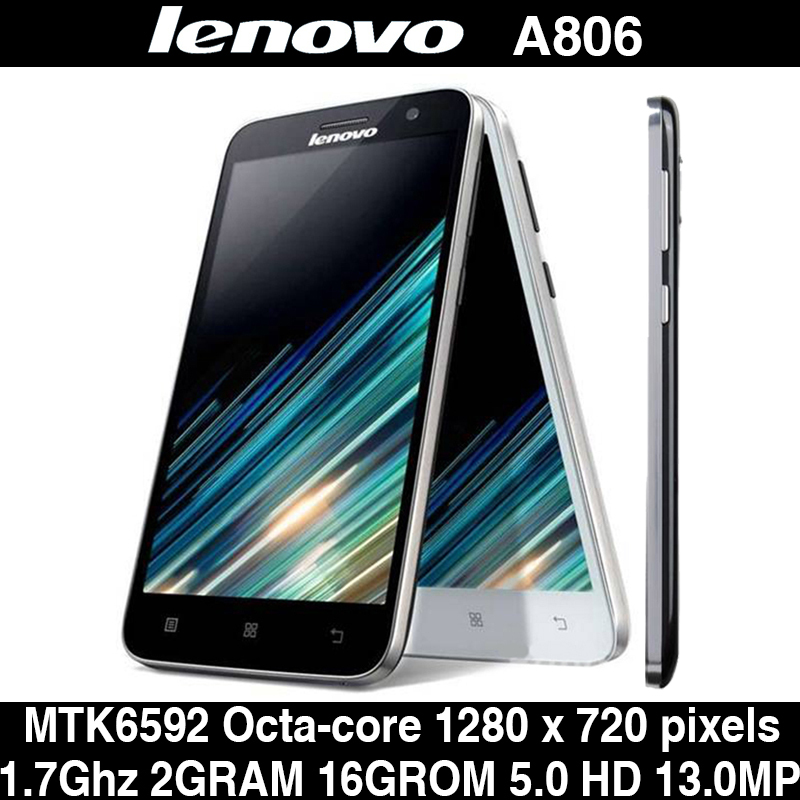 100 Original Lenovo A806 A8 Octa Core 4G Mobile Phone MTK6592 Android 4 4 2G RAM