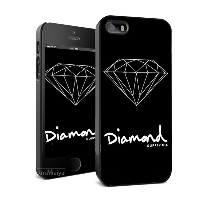 Customized Diamond Supply Co Hard Black Skin Mobile Phone Cases Accessories For iPhone 6 6 plus