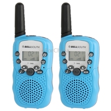 2 Pieces T-388 0.5W 1.0 inch LCD 5KM Walkie Talkie, Baby Blue (2pcs in one packaging, the price is for 2pcs)