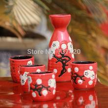 New 5PCS SET Japanese tea wine tools one pot four cups Japanese wine spirits ceramics of