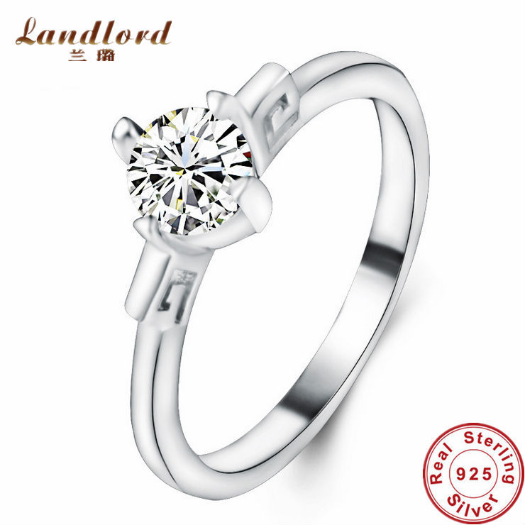 Wedding Ring For Lady 100% Pure 925 Sterling Silver Rings For Women ...