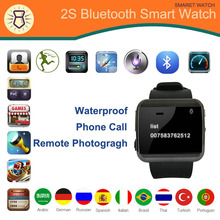 2015 new arrival!U watch 2S waterproof Smart bluetooth watch 2S WristWatch U Watch for iPhone5/5S/4/4S HTC LG Android SmartPhone
