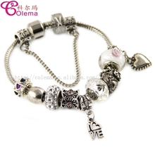 Latest Design European Jewelry Beads Bracelets Bangles For Women Fits Pandora Style Bracelets Charms CRL40