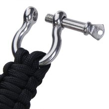 Men Self rescue Paracord Emergency Survival Bracelet With Metal Buckle Jewelry Camping Travel Kit 