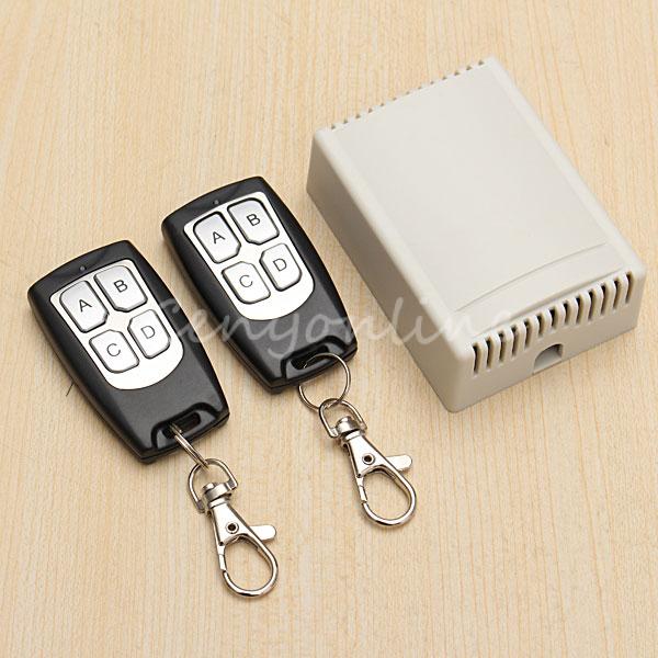 Best Price 12V 3A 4CH 200M Wireless Remote Control Relay Switch Transceiver with 2 Receiver Compatible