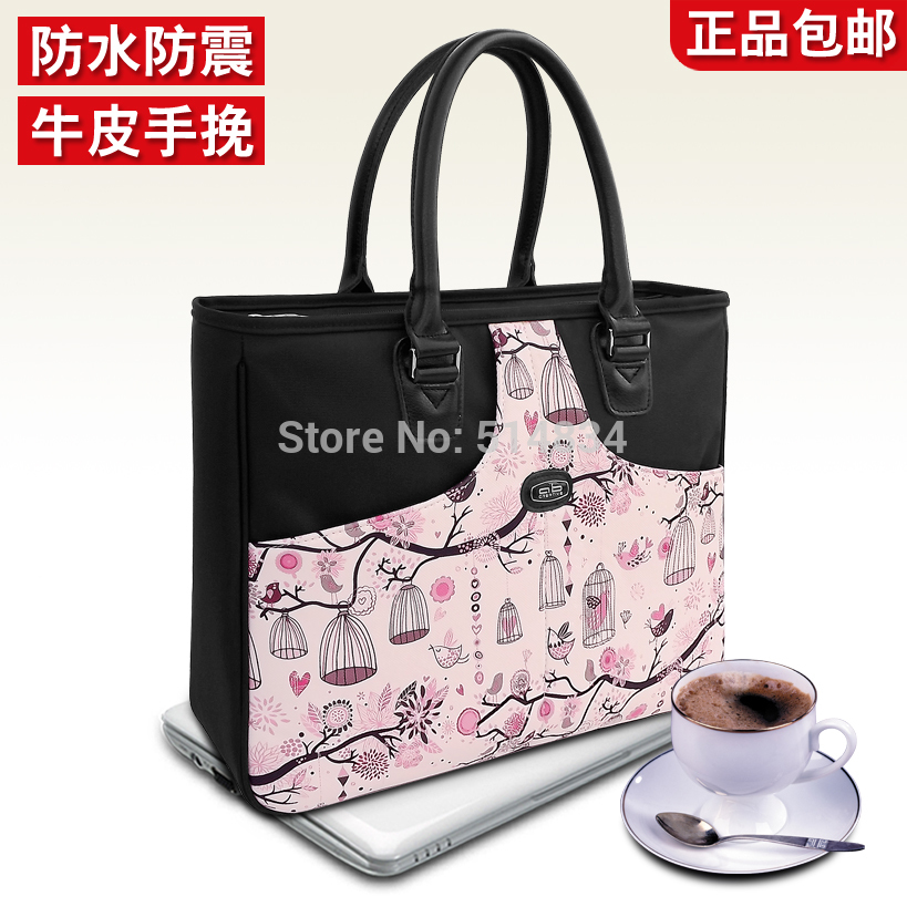 free shipping 14 laptop bag waterproof computer bags fashion handbag women handbag briefcase 2015 fashion shoulder
