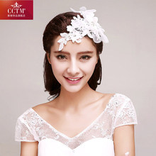 Free shipping bride headdress lace loaded by hand Marriage flower hair dress accessories