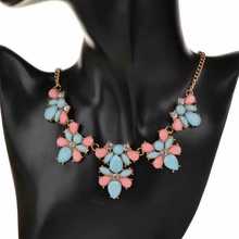 New Fashion Jewelry for Women 2015 Crystal Acrylic Statement Collar Necklace Vintage Retro Copper Shourouk Necklaces