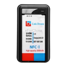 3 7V 3800mAh Li ion Mobile Phone Battery with NFC US Plug Battery Charger EU Plug