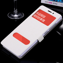 Luxury Smooth Silk Skin Leather Magnetic Flip Phones Case For XiaoMi Redmi Note Ultra Thin View