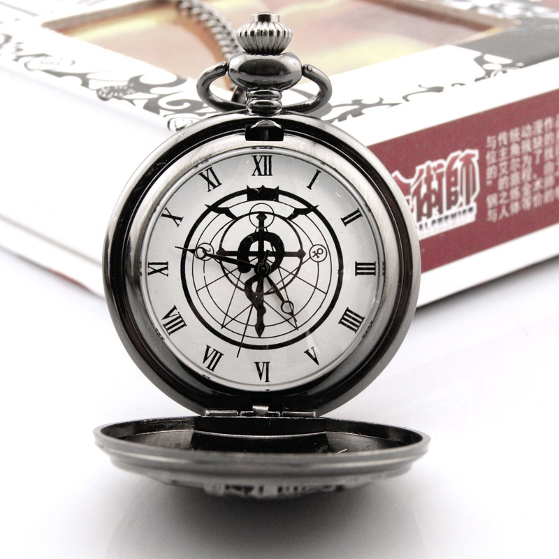 Full Metal ALChemist Hight Quality Cartoon Anime Fans Collection Quartz watch Kids GIft Hollow Out Stainless