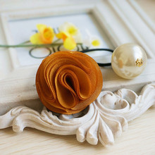 6903 Free shipping Korea hair ring for women girl fashion flower rose Pearl hair tie