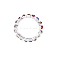 New Arrivals 2015 3 Pcs Elastic Single Row Multicolor Crystal Rhinestone Toe Ring Bridal Jewelry 3mm