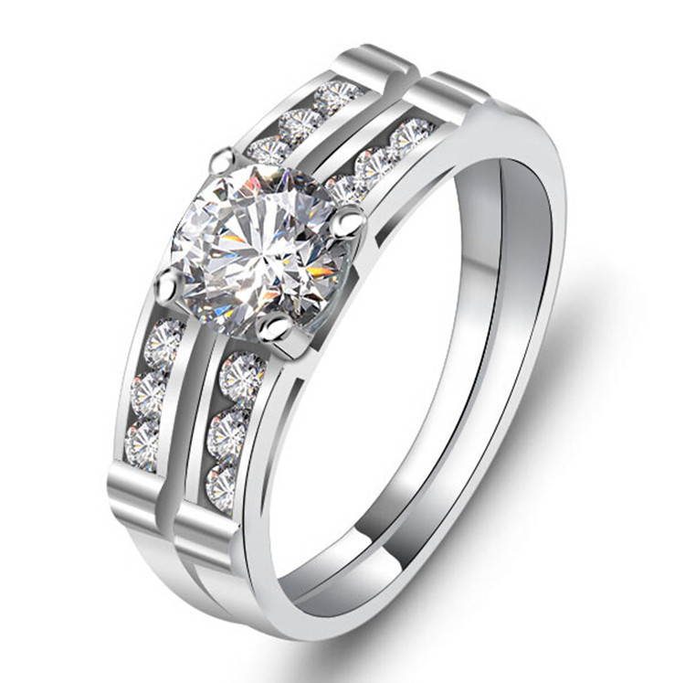 ... super junior zirconia rings set for men and women wedding rings set