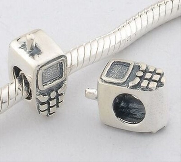 New beads diy bracelet 925 Silver Bead Fit pandora Phone Bead Charms Fit Women DIY Bracelets