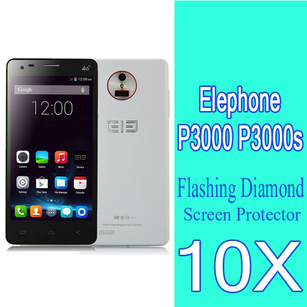 New Cell Phone Elephone P3000 P3000s Diamond Screen Protector Film 10pcs lot Bling LCD Protective Film