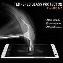 9H 0.3 mm Super Hard 2.6mm Ultra Thin Premium Tempered Glass Screen Protector For HTC ONE M7 802W 802D 802T Dual Sim Card