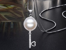 Fashion Pearl Necklace Women Accessories White Crystal Collares Vintage Jewlery Chain Pendant for Best Friends 2015
