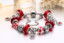 Silver Zinc alloy European beads fits Pandora bracelets free shipping B11