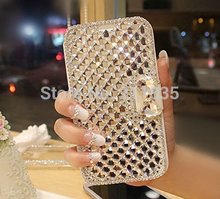 Fashion luxury Bling diamond Wallet Stand Flip Leather PU high quality card slot phone bag case