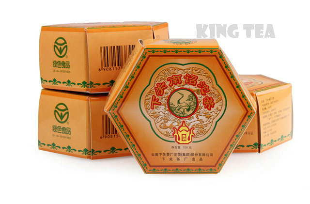 2005yr XiaGuan NanZhao Boxed Tuo Bowl 100g YunNan MengHai Organic Pu er Raw Tea Weight Loss