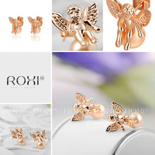 ROXI fashion new arrival genuine Austrian crystal Cupid Earrings women trendy earrings Chrismas Birthday gift 2020015230