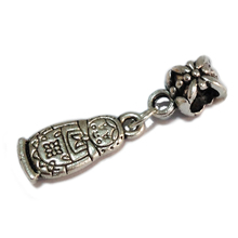Free Shipping 1Pc Silver Bead Charm European Bead with Russian Doll Pendant Charms Fit pandora  Bracelet Necklace B57