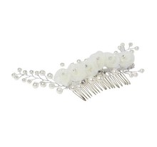 2015 New Tiara Beautiful Elegant Seed Pearl Hair Comb for Wedding Party Prom White Wedding Hair