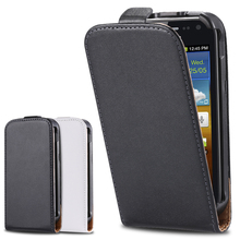For Galaxy Ace2 Retro Flip Real Genuine Leather Case For Samsung Galaxy Ace 2 i8160 Elegant Vertical Simple Cellphone Cover Bags