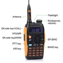 Baofeng GT 3 Mark II VHF UHF 136 174 400 520MHz Dual Band FM Two way
