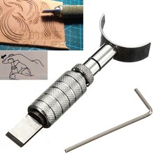 1 Set Top Grade Adjustable Swivel Sliver Leather Leathercraft Tools Carving Knife With Blade Leather Cutting Tools