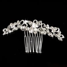 Hot Fashion Rhinestone Crystal Woman Hair Comb Head Tiara Headwear Fiara Wedding Bridal Party Prom Gift