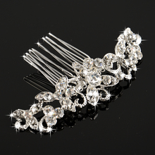 Hot Fashion Rhinestone Crystal Woman Hair Comb Head Tiara Headwear Fiara Wedding Bridal Party Prom Gift
