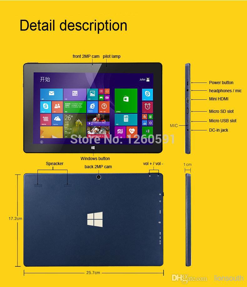 Windows 8 1 Win 8 1 Quad Core 10 1 inch 2G 32G IPS Tablet PC