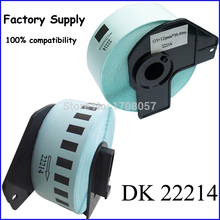 Wholesale 5Rolls (15+12)mm*30.49M Adhesive Compatible Brother Dk Tape Cartridge DK-22214(Freeshipping)