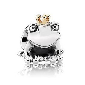 New Free Shipping 925 Silver Bead The Frog prince European charms Compatible fit pandora Bracelets bangle