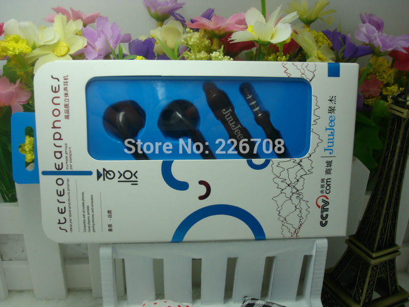 Shenzhen Earphone Factory JuuJee Brand Headphone In Ear Headset Mobile Phone Parts Accessories With Packaging Free