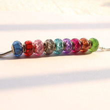1pc multicolor DIY Jewelry accessories big hole acrylic beads apply to fit Pandora style charms bracelet