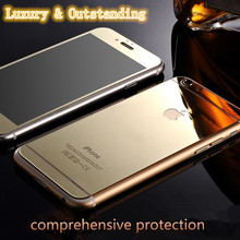 2015 For iPhone6 glass film Color Mirror plating tempered glass Screen Protector for iPhone 6 6plus
